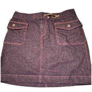 Lauren Jeans Co. Ralph Lauren Denim Skirt Size 10 Blue Cotton Elastane